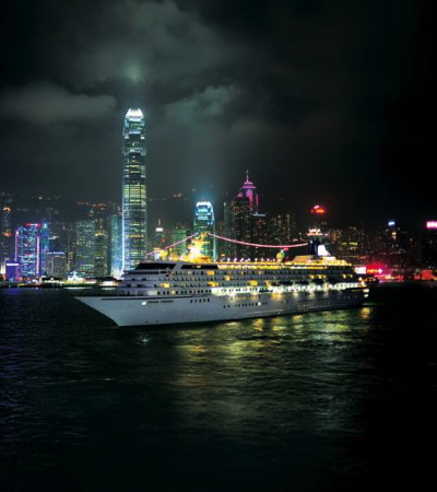 Crystal Symphony in Hong Kong's Victoria Harbour