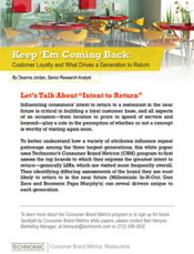 Cover from whitepaper - Keep 'Em Coming Back: Customer Loyalty and What Drives a Generation to Return
