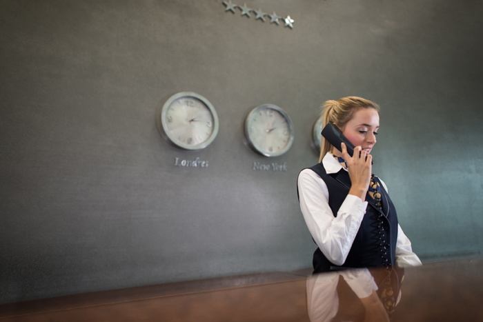 A hotel receptionist