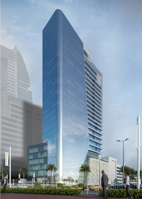 Rendering of the Conrad Residences Bahrain Financial Harbour