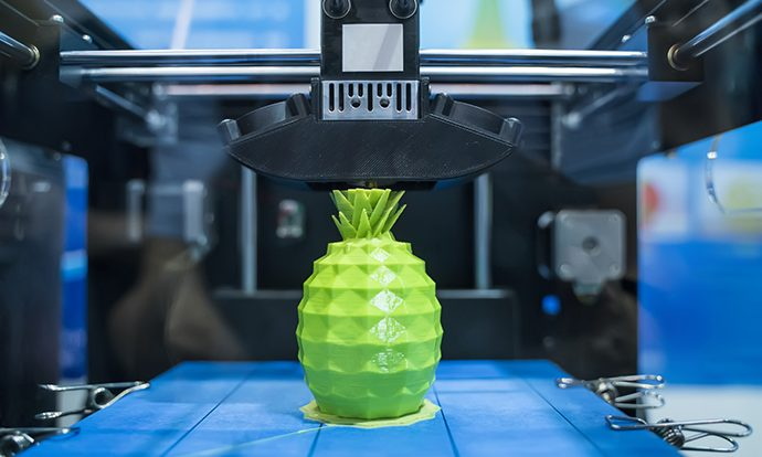 A 3D printed pineapple - Source HFTP