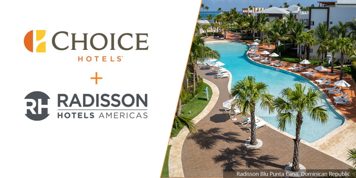 Logotipos de Choice Hotels International y Radisson Hotels Americas