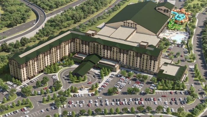 Rendering of the Great Wolf Lodge in Mashantucket, Connecticut