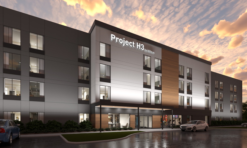 Rendering of the Project H3 prototype by Hilton